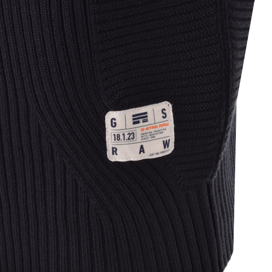 Alternative Image for ProductG Star Raw 3D Biker Full Zip Knit Jumper Blue3